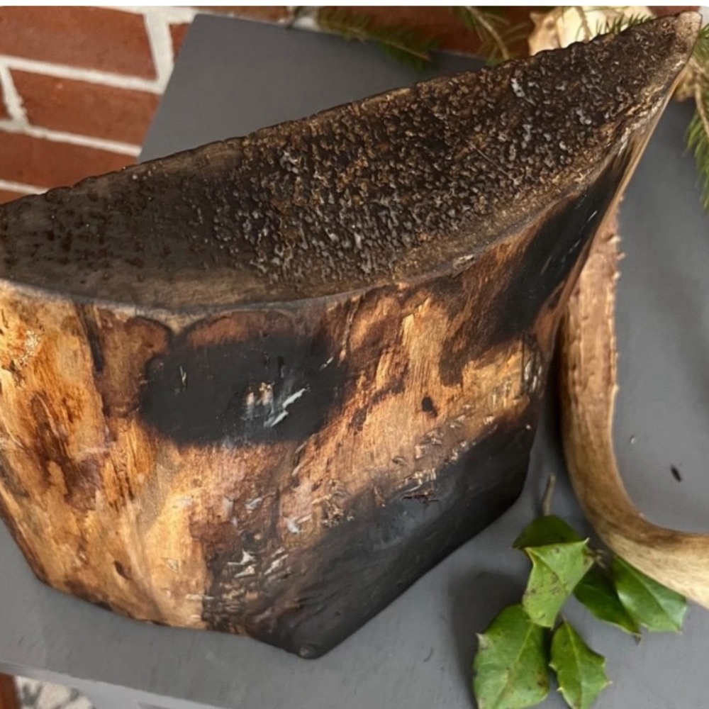 Unique Bear Face From Reclaimed Wooden Log Shelf Sitter Decor Free Standing - Picture 6 of 9